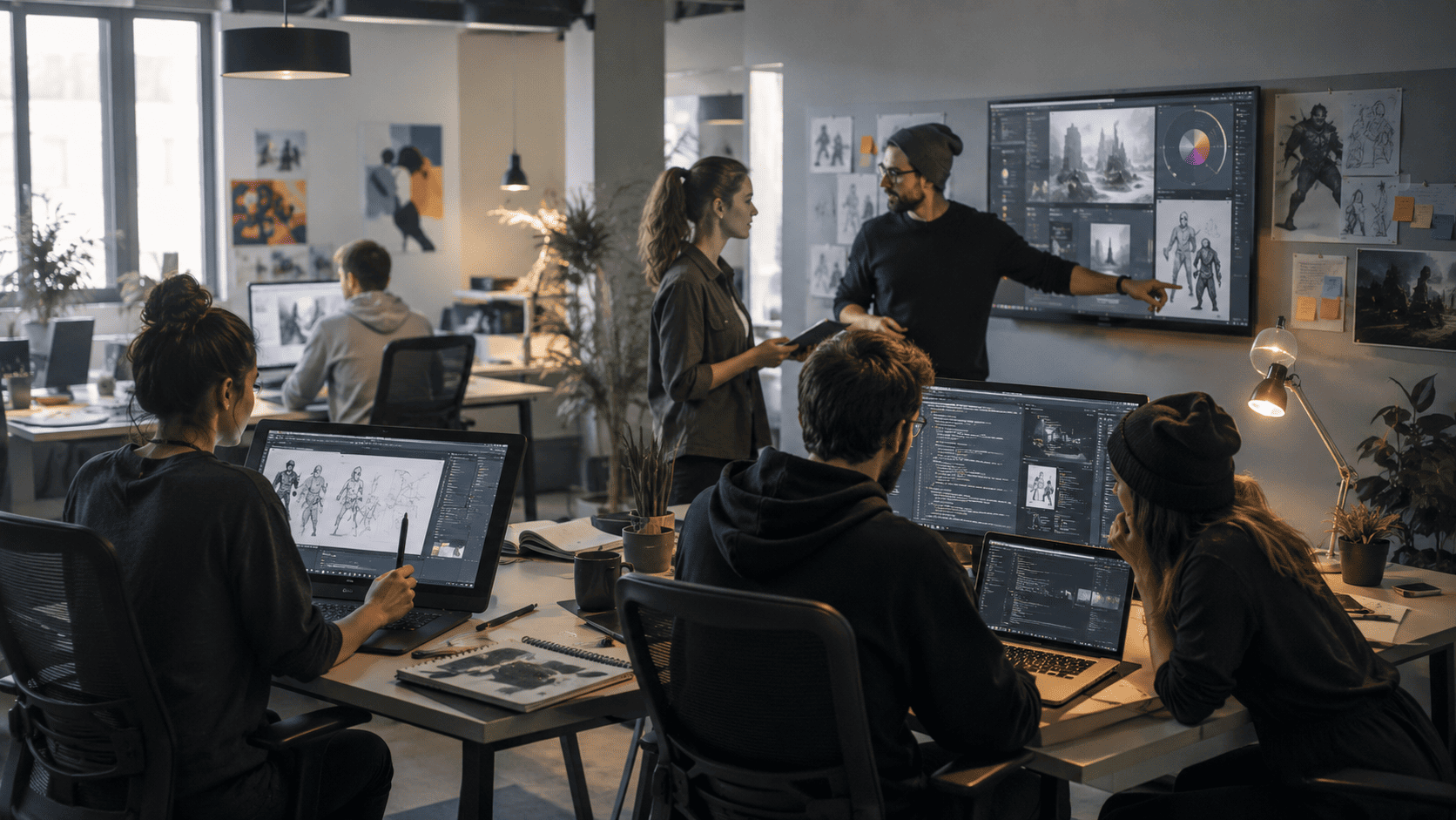 The Neurovexszel Team working on AI image generation systems